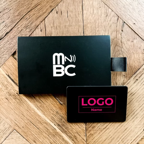 Black Digital Business Card NFC and QR Code