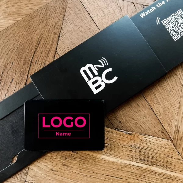 Black Digital Business Card NFC and QR Code