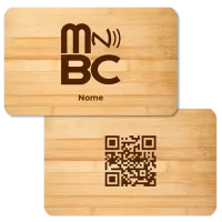 Biglietti da visita digitali NFC in legno di bambù