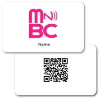 White Digital Business Card (PET Plastic)